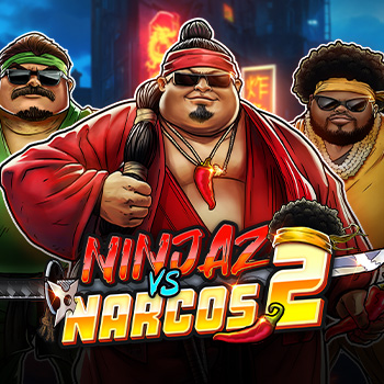 Слот Ninjaz vs Narcos 2 с персонажами в городском сеттинге